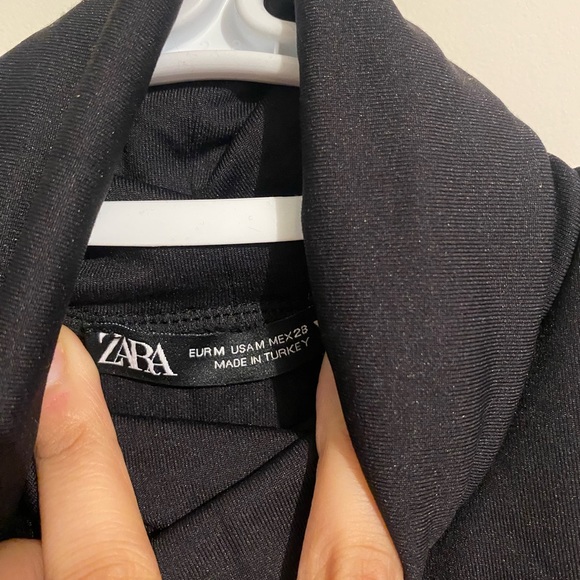 ZARA Women’s Black Turtleneck Bodysuit Size US Medium - Picture 4 of 5